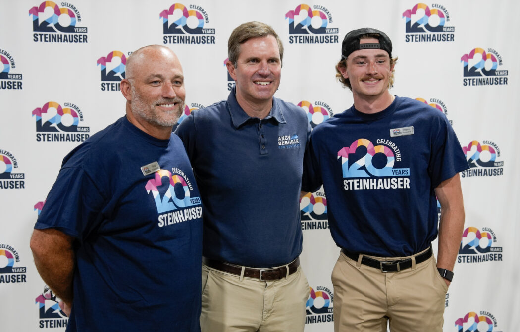 Steinhauser employees with Kentucky Governor Andy Beshear